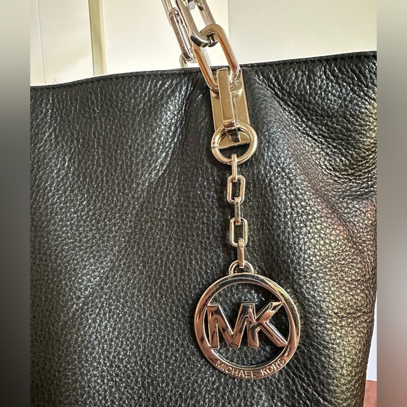 Michael Kors Brooke Medium Soft Leather 2-1 Tote & Crossbody Bag, Black, EUC - Picture 4 of 11